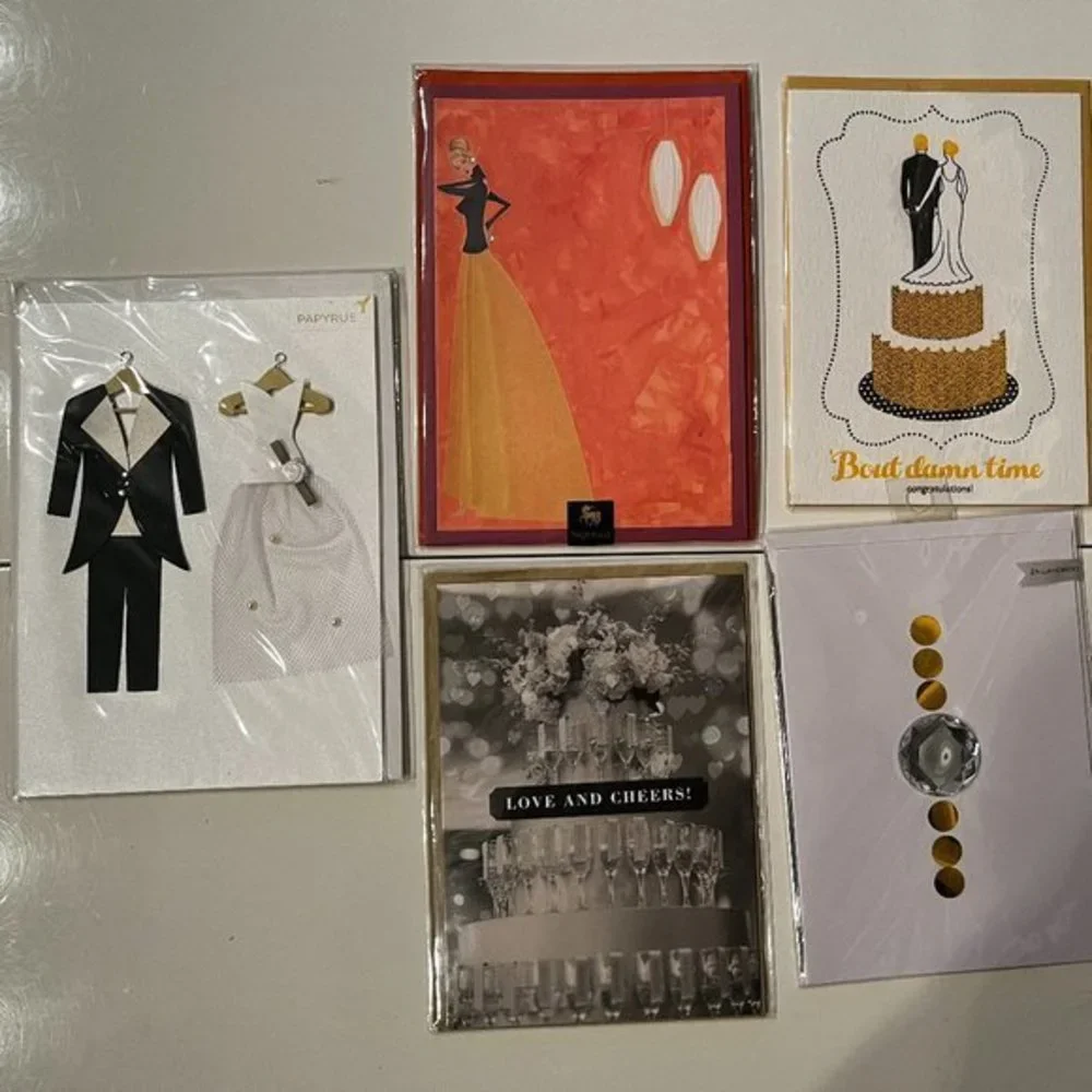 Wedding Greeting Cards - Lot‎ of 5 Cards (new)